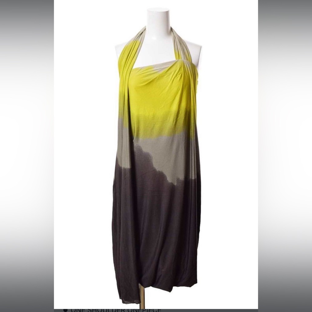 MAX MARA MAXMARA Gradient One Shoulder Ombré Dress Size 44 US 10 Med / Large